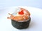 Shrimp with mayonnaise seaweed sushi roll.