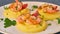 Shrimp & Polenta - fodmap dash diet gluten free dish, side view