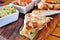 Shrimp quesadillas with guacamole and pico de gallo