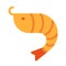 Shrimp seafood fish single isolated icon with flat style