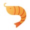 Shrimp seafood fish single isolated icon with smooth style