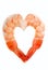 Shrimp in the shape of a heart