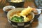 Shrimp tempura ramen, Japanese fastfood style.