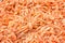 Shrimps background texture. A lot of sea shrimp or pattern of krill. Sea food like shrimp or krill on the street food festival. St