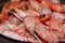 Shrimps. Macro Photo shrimp. Texture background seafood frozen shrimp. Sea food concept