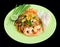 Shrimps Pad Thai a Thai popular food menu isolated