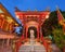 Shrine of Golden Gautama Buddha or Katyayana or Kasennen statue.