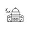 Shrine, Islam, building icon. Simple line, outline vector religion icons for ui and ux, website or mobile application