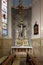 Shrine in nice ambiental light with a statue of Jesus Christ