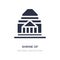 shrine of remembrance icon on white background. Simple element illustration from Monuments concept