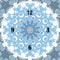 Shristmas snowflakes round clock watch pixel blurred