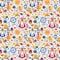 Shrovetide or Maslenitsa. Russian inscription Maslenitsa wide Wide Maslenitsa seamless pattern. Great Russian holiday