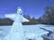 The Shrovetide straw dummy. An effigy of Shrovetide for burning. White doll with crown dressed for the burning ceremony.