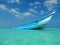 Shuab, Yemen - 08 Jan 2013: The boat in Shuab bay on Socotra island, Indian ocean, Yemen