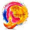 Shubh Deepawali Happy Diwali background with watercolor diya for light festival of India