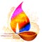 Shubh Deepawali Happy Diwali background with watercolor diya for light festival of India