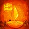 Shubh Deepawali Happy Diwali background with watercolor diya for light festival of India