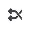 Shuffle crossing arrows vector icon