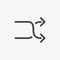 Shuffle icon, arrows icon. Glyph, Solid style