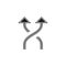 shuffling icon, change order, random sign - vector music symbol
