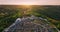 Shumen fortress Archaeological ancient fort of old Town Shoumen, Bulgaria, panorama landscape of bulgarian landmark