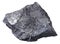 Shungite shale stone isolated on white