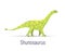 Shunosaurus. Sauropodomorpha dinosaur. Colorful vector illustration of prehistoric creature shunosaurus in hand drawn