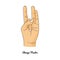 Shunya Mudra / Gesture of Emptiness. Vector