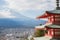 Shureito pagoda with Mountain Fuji