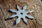 Shuriken throwing star, traditional japanese ninja cold weapon