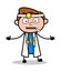 Shut Mouth with Zip - Professional Cartoon Doctor Vector Illustration