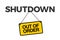 Shutdown - notification about being out of order and closed.