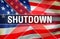 Shutdown US economic damage, 3d rendering. Government shutdowns in the United States. United States politics. Congress fails to