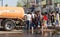 shutdown of water in the city, the queue for water due to an accident at the pumping station, problems with water in the city