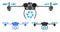 Shutter spy airdrone Mosaic Icon of Round Dots