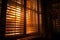 Shutters blend light and shadow, evoking a sense of secrecy