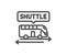 Shuttle bus line icon. Airport transport sign. Vector