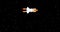 Shuttle in space pixel art seamless animation