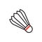 Shuttlecock badminton icon design template vector isolated