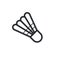 Shuttlecock icon. badminton symbol in trendy flat style