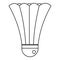 Shuttlecock icon, outline style