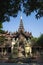 Shwe In Bin teak monastery with intricate detailed wood carving. Mandalay, Myanmar