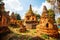 Shwe Indein pagoda stupas in Myanmar