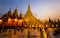 Shwedagon pagoda at night