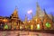 Shwedagon pagoda at sunrise,Bagan, Myanmar