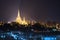 Shwedagon pagoda at twilight in yangon ,Myanmar.