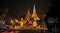 Shwedagon Paya pagoda illuminated in the evening
