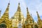 Shwedagon Paya pagoda Myanmer famous sacred place and tourist attraction landmark.Yangon