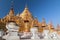 The Shwezigon Pagoda, the famous chedi in Bagan, Myanmar