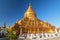 The Shwezigon Pagoda, the famous chedi in Bagan, Myanmar